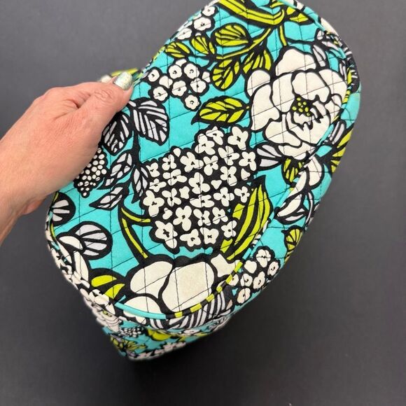 Vera Bradley island blooms Floral Patterned bucket Tote Bag seafoam lime - Picture 5 of 8